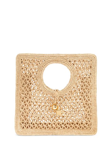 Borsa Quadrata Spiaggia Piccola In Rafia Natural JACQUEMUS | 251BA421-3219142