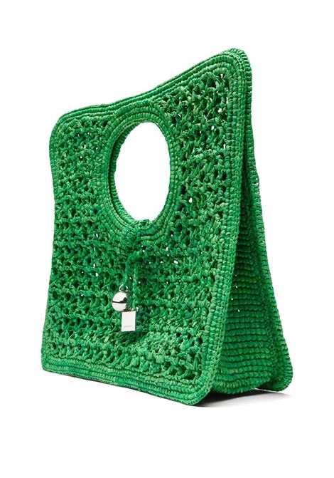 Borsa Quadrata Spiaggia Piccola In Rafia Verde JACQUEMUS | 251BA421-3219550