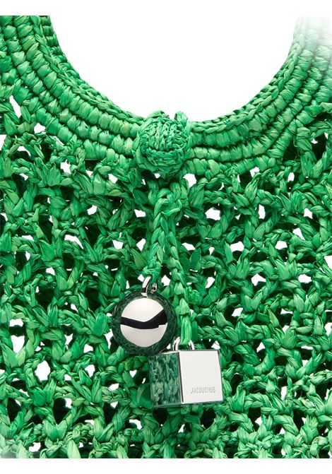 Borsa Quadrata Spiaggia Piccola In Rafia Verde JACQUEMUS | 251BA421-3219550