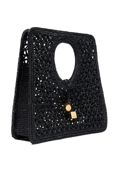 Borsa Quadrata Spiaggia Piccola In Rafia Nera JACQUEMUS | 251BA421-3219990