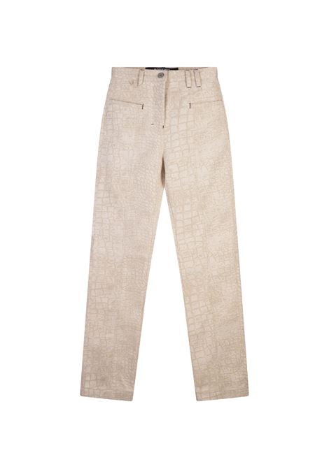 Pantaloni Ampi In Denim De-Nîmes Beige Coccodrillo JACQUEMUS | 251DE073-17311JK
