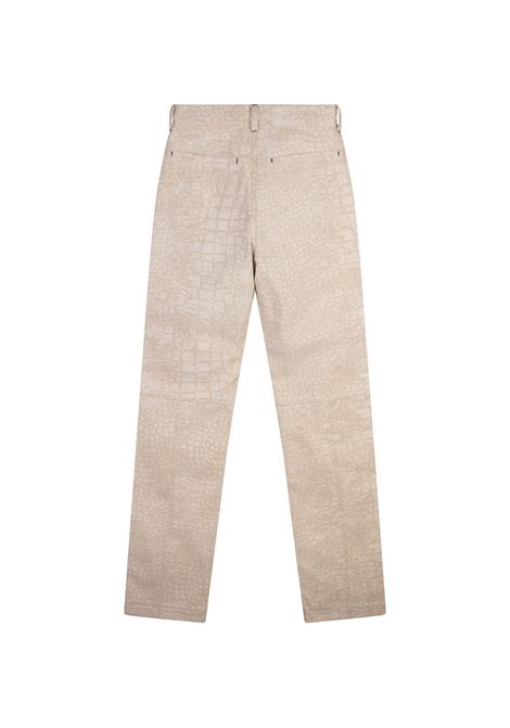 Pantaloni Ampi In Denim De-Nîmes Beige Coccodrillo JACQUEMUS | 251DE073-17311JK