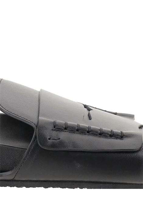 Sandali Bassi In Pelle Liscia Nera JACQUEMUS | 255FO172-3173990