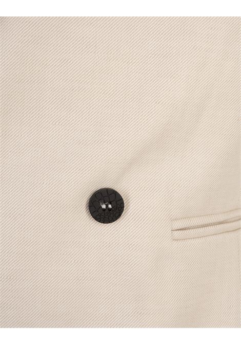Blazer Doppiopetto In Lana e Lino Beige JACQUEMUS | 255JA061-1708130