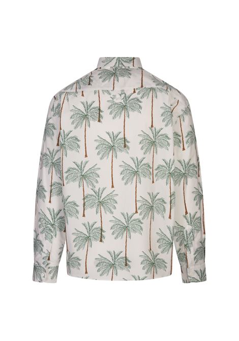 Camicia Le Simon Bianca Con Stampa Palme JACQUEMUS | 255SH001-16779BY