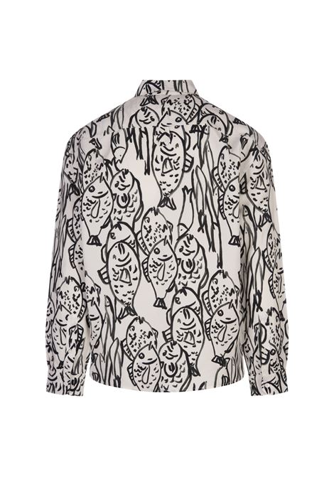 Camicia Le Simon Bianca con Motivo Stampato All-Over JACQUEMUS | 255SH001-17521IG