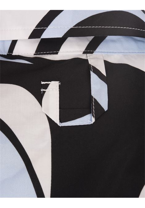 La Camicia Pablo Con Stampa Wavy Psyche Logo In Blue/Black JACQUEMUS | 255SH098-17053EE