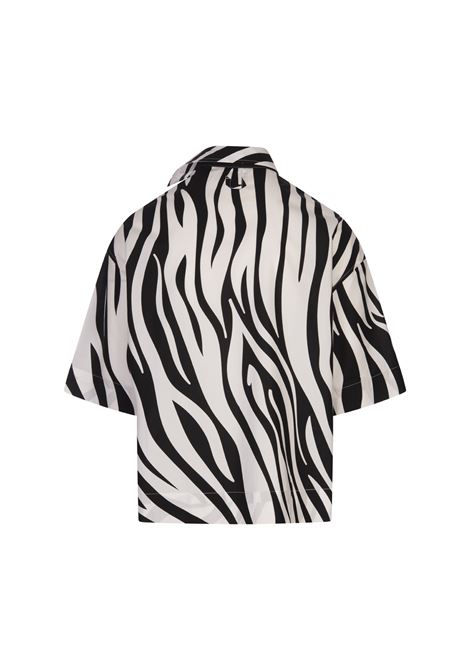 La Camicia Pablo Con Stampa Zebra Arty in Black/White JACQUEMUS | 255SH098-17059CC