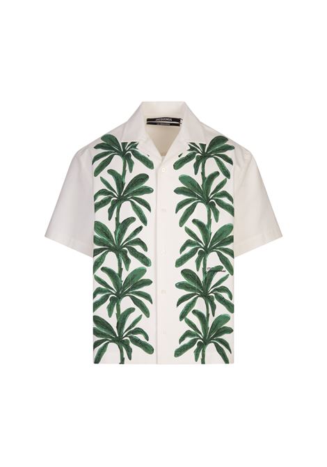 Camicia Jean In Print Painted Palmtrees White/Green JACQUEMUS | 255SH201-15859BZ