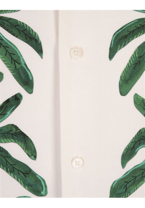 Camicia Jean In Print Painted Palmtrees White/Green JACQUEMUS | 255SH201-15859BZ