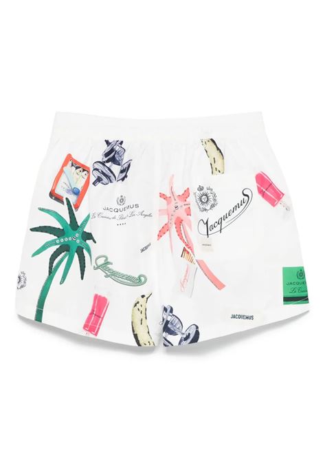 Costume da Bagno Puntini Bianco Stampato JACQUEMUS | 255SW013-24071IC