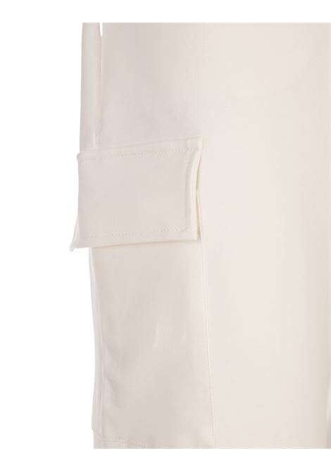 White Cargo Pants with Elastic Waist KIRED | WELVIOW8104001/003