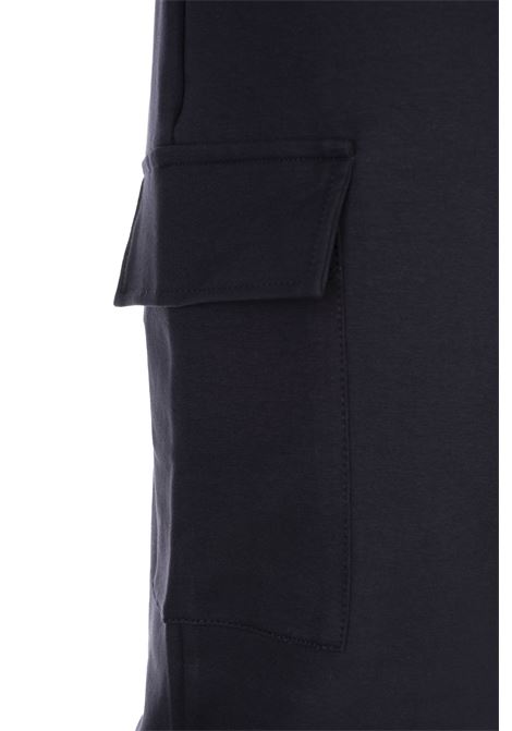Blue Cargo Pants with Elastic Waist KIRED | WELVIOW8104006/006