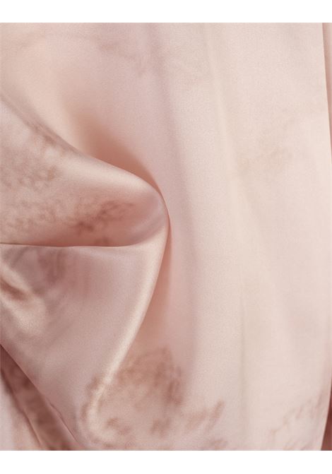 Maxi Abito Caftano In Seta Stampata Rosa KITON | D58358K0926E11