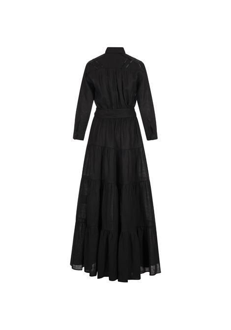 Abito Chemisier Lungo In Lino Nero KITON | D59320H0800412