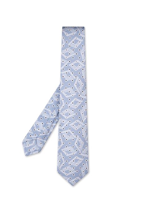 Cravatta In Seta Fantasia Azzurra KITON | UCRVKRC03L7202/001