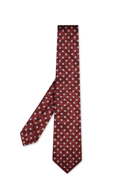 Cravatta In Seta Fantasia Rossa KITON | UCRVKRC03L7205/001