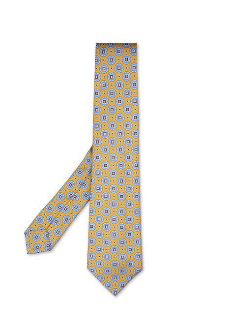 Yellow Tie With Multicolored Pattern KITON | Tie | UCRVKRC04L6103/000