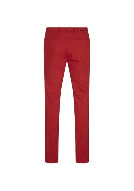 Pantaloni Affusolati In Cotone Stretch Rosso KITON | UFPP79K0600F12/001