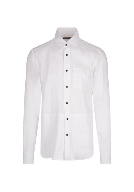 Camicia Buba In Lino Bianca KITON | Camicie | UMCBUBAH0928601/003