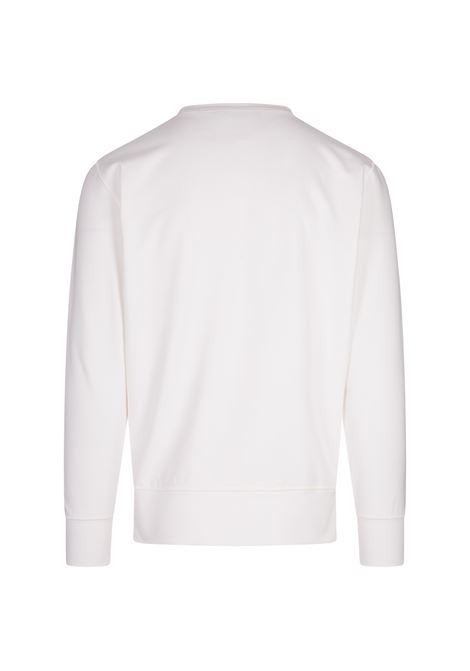Felpa Girocollo Bianca Con Logo KITON | UMK062801/006