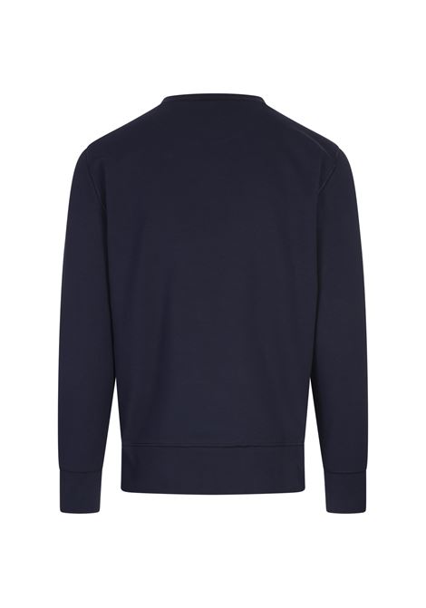 Felpa Girocollo Blu Con Logo KITON | UMK062802/000