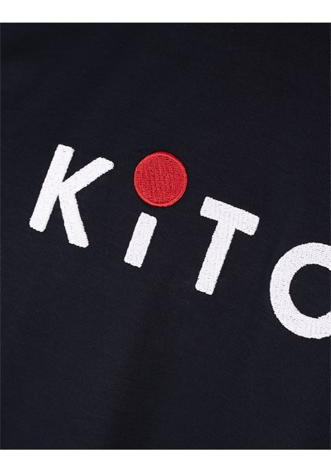 T-Shirt Blu Navy Con Logo KITON | UMK0719K4/000