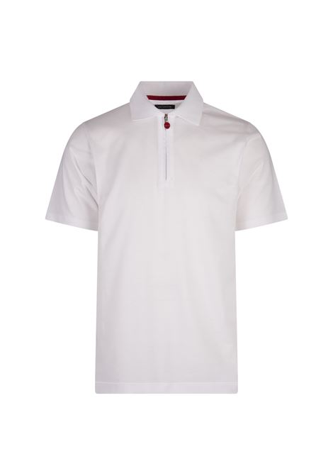 Polo Bianca Con Zip KITON | Polo | UMK117140C/00I