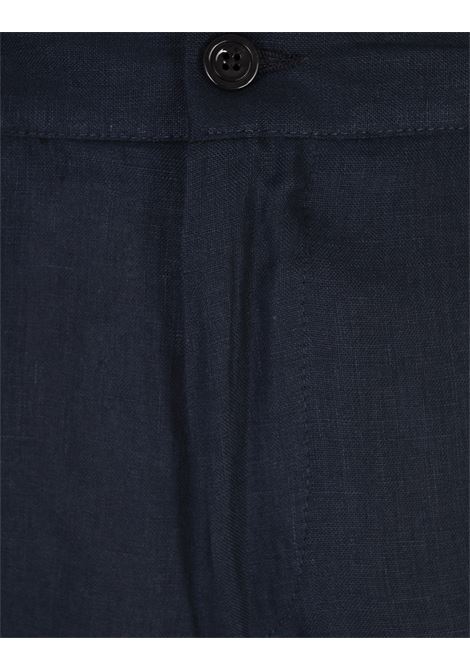 Bermuda Sasha In Lino Blu KITON | UPN02H0928617/002