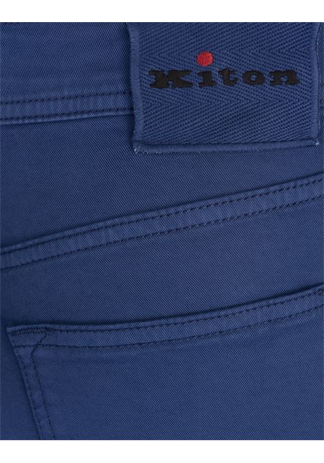 Jeans Slim Fit In Denim Di Cotone Stretch Blu KITON | UPNJSMK0601F02/001