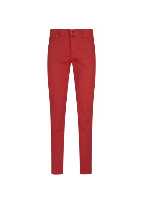 Red Stretch Cotton Denim Slim Fit Jeans KITON | Trousers | UPNJSMK0601F12/000
