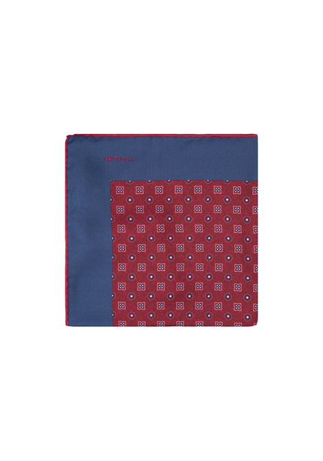Pochette Rossa e Blu Con Pattern Geometrico Floreale KITON | Pochette | UPOCHCK0708F11/000