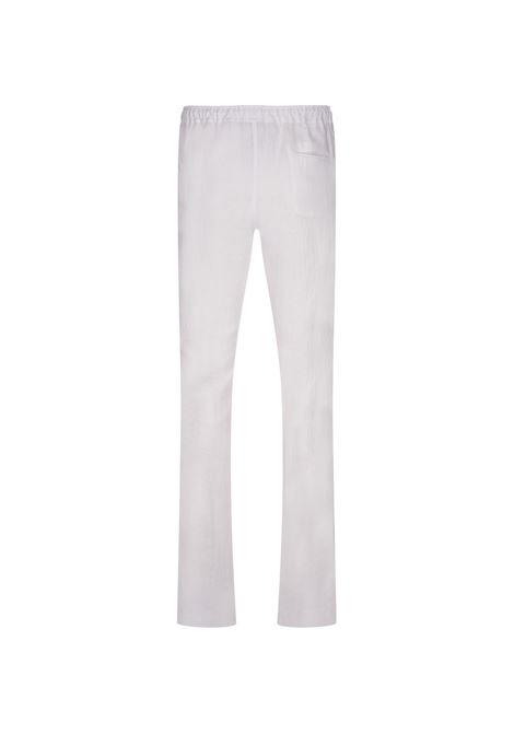 Pantaloni Pull-On Comfort In Lino Bianco KITON | UPSHORLH0928601/007