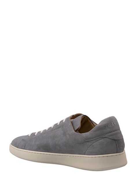 Sneakers Stringate In Pelle Scamosciata grigia KITON | USSA067N0118404/001