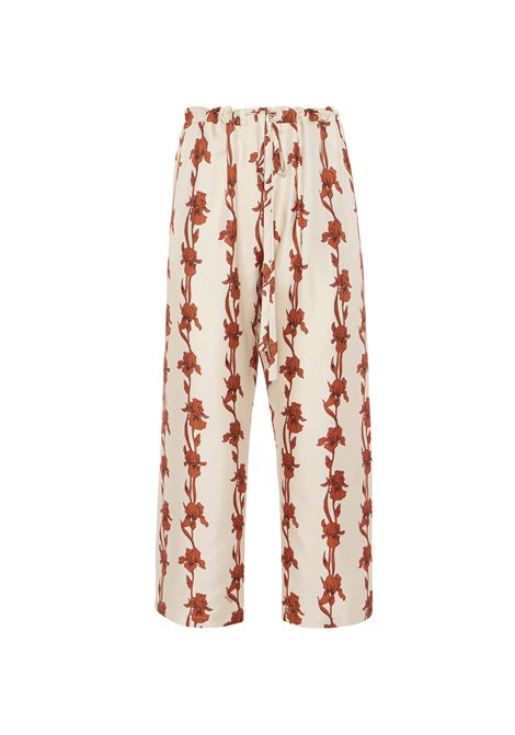 Drawstring Pants - Mini Iris Dark Orange in Silk Twill LA DOUBLE J | Pantaloni | TRO0053-SIL001IRS03OR03
