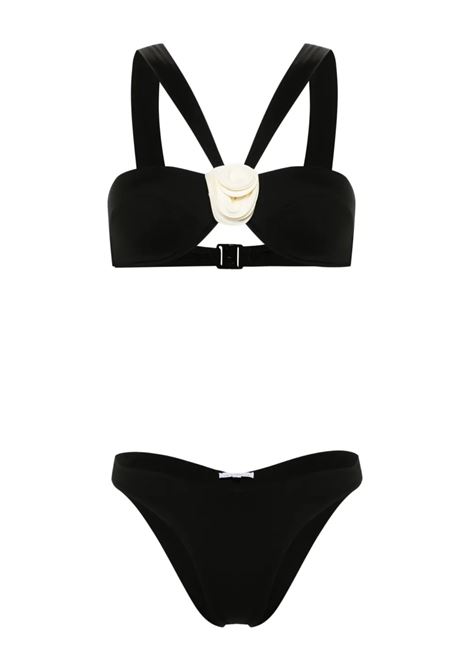 Bikini Sahar Nero e Avorio LA REVECHE | Costumi da bagno | LR23TB05BLACK/IVORY