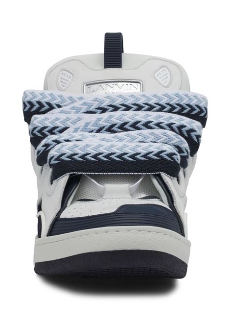 Sneakers Curb in Bianco e Blu Navy LANVIN | FU-SKDK12-BICO-E25.0029