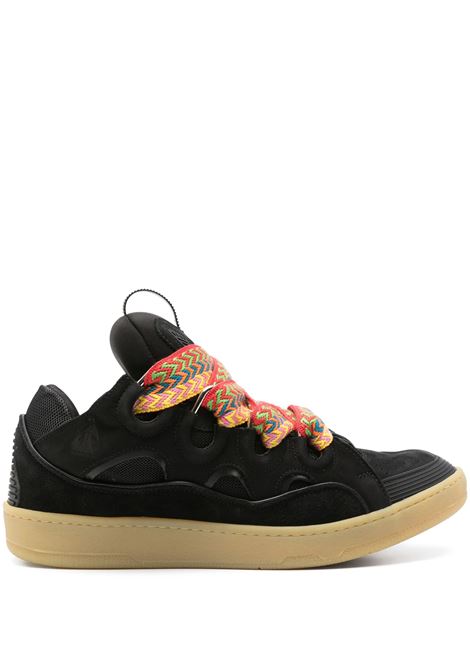 Sneakers Curb In Pelle Nera LANVIN | FU-SKDK12-DRA2-P2510