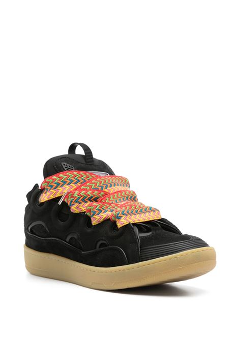 Sneakers Curb In Pelle Nera LANVIN | FU-SKDK12-DRA2-P2510