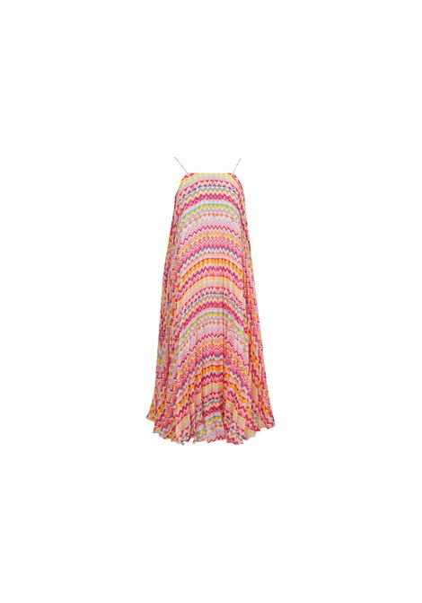 Abito Plissé Con Motivo Chevron Multicolore MISSONI KIDS | vestitini e tutine | MW1C21-K0229999FU
