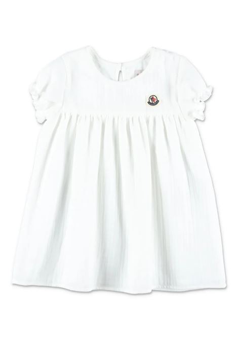 White Dress With Logo Patch MONCLER ENFANT | Dress And Jumpsuit | 951-2G00005 598AX001