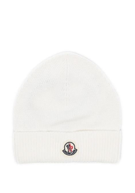 White Cotton Cap With Logo Patch MONCLER ENFANT | Hats | 951-3B00003 M2861002
