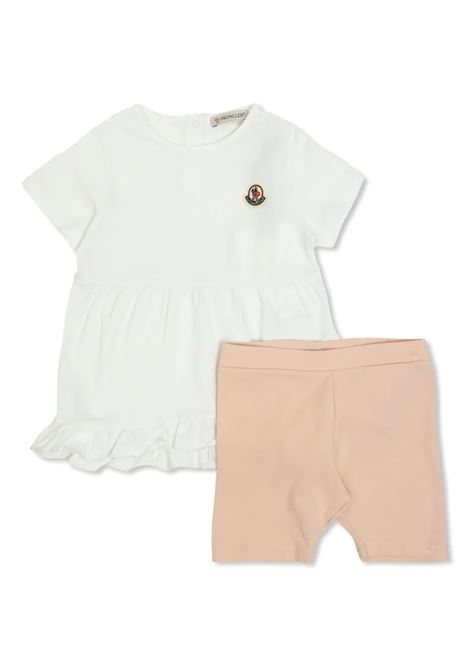 Set with White T-Shirt and Pink Pants MONCLER ENFANT | Suits | 951-8M00012 89AUMF05