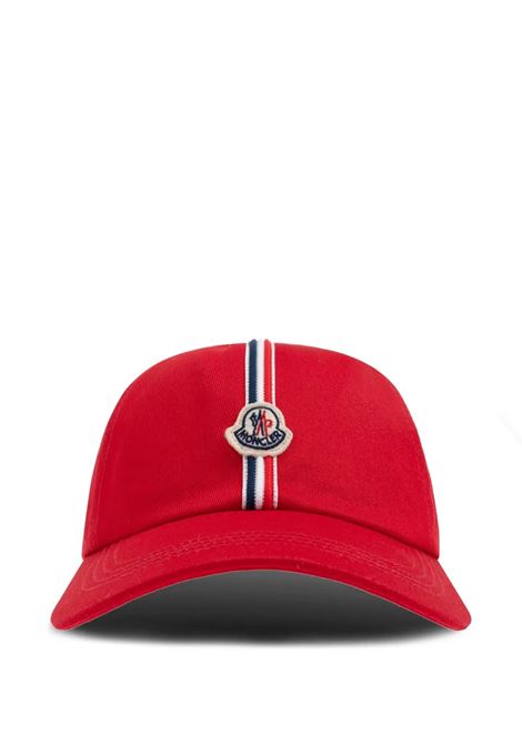 Cappello Da Baseball Rosso Con Patch Logo e Inserto Tricolore MONCLER ENFANT | Cappelli | 954-3B00020 0U331457
