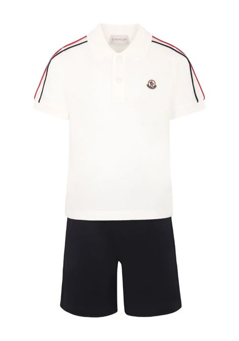 Set Bianco e Blu Con Polo e Pantaloni MONCLER ENFANT | Completi | 954-8M00012 89ALKF07