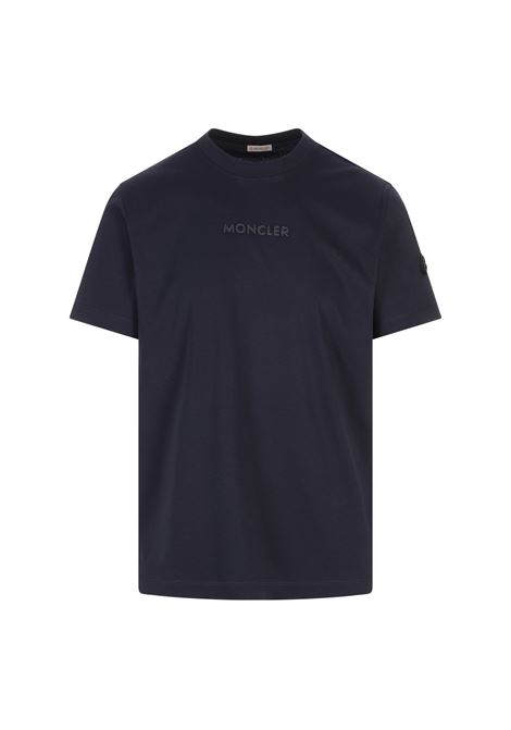 T-Shirt Blu Con Dettaglio Logo MONCLER | T-Shirts | 091-8C00020 89AWA742