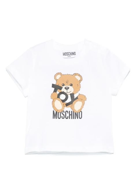 Teddy Bear T-Shirt In White MOSCHINO KIDS | T-Shirts | MNM047LAA0310101