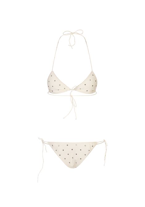 Bikini In Lycra Bianca Con Strass OSEREE | DTS250-LYCRAWHITE