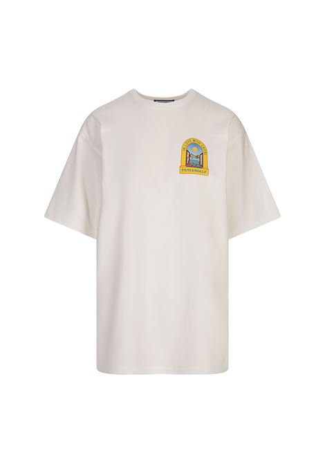 In Love With Capri T-Shirt In White and Yellow PANTAMOLLE | SS25-TSHIRT-CAPRIGIALLO
