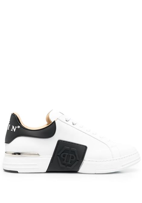 Hexagon Sneakers In White Leather PHILIPP PLEIN | Sneakers | FABSUSC0263PLE010N01
